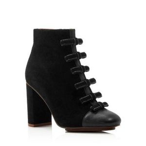 See By Chloe Gisel Bow Suede High Heel Bootie
